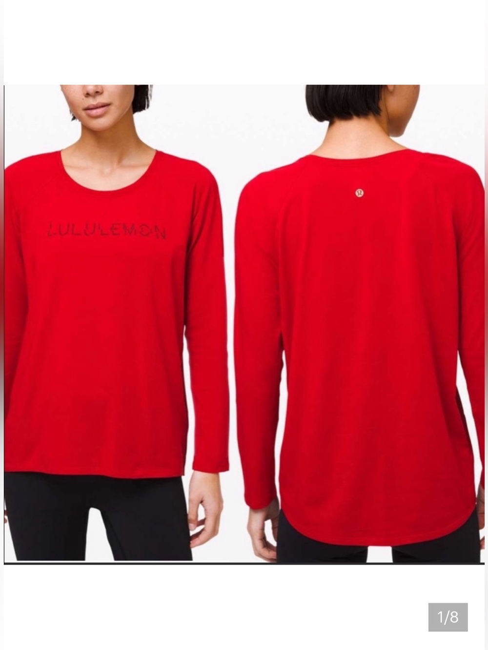 lululemon athletica  Long-Sleeve Logo Tee in Red